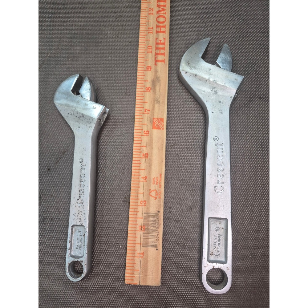 Crescent Rapidslide Adjustable Wrench 10 inch & 8 inch Mechanics Tool Lot of 2 - Picture 4 of 9